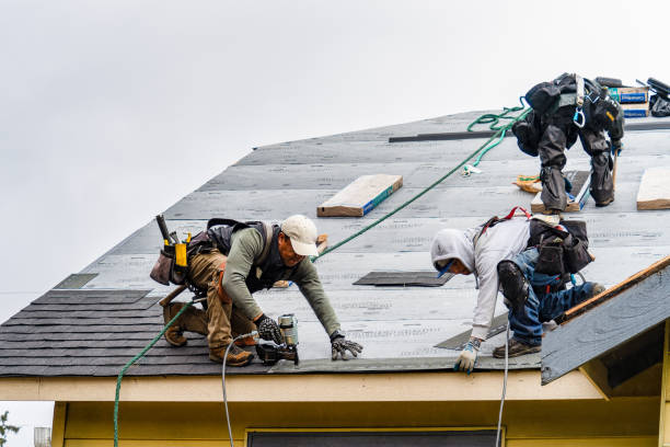 Professional Gutter Installation technician working in Danville, IL